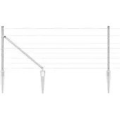 vidaXL Clôture en fil barbelé avec piquets, 50 x 0,8 m, acier galvanisé, argenté