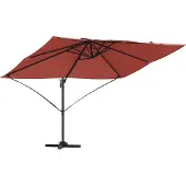 vidaXL Parasol , dimensions 351 x 250 x 260 cm, en polyester et aluminium