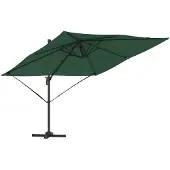 vidaXL Roma Parasol Vert 286 x 284 x 265 cm Aluminium et polyester