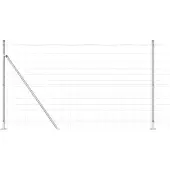 vidaXL Clôture en fil de fer soudé avec socle en béton 50 x 1,4 m Argent