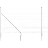 vidaXL Clôture en fil barbelé avec piquets, 25 x 1,5 m, acier galvanisé, argenté