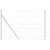 vidaXL Clôture en fil de fer soudé avec socle en béton 25 x 1,6 m, couleur argent