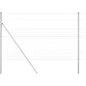 vidaXL Clôture en fil d'acier galvanisé, soudée, 25 x 1,5 m