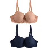 Next Soutien-gorge nude / bleu marine