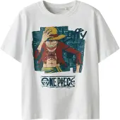 Name It Kids T-Shirt 'NKMJob' safran / pétrole / rouge carmin / blanc