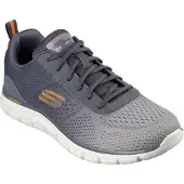 SKECHERS Baskets basses 'Track Ripkent' gris / olive / mandarine