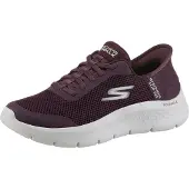 SKECHERS Baskets basses 'Go Walk Flex - Grand Entry' gris / aubergine / blanc