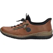 Rieker Chaussures pour femmes, chaussures basses, confortables, mocassins, couleur marron, style décontracté