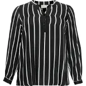 KAFFE CURVE Chemisier 'Sida' noir / blanc
