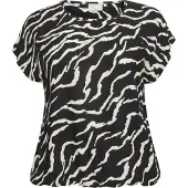 KAFFE CURVE Chemisier 'Sonna Stanley' crème / noir