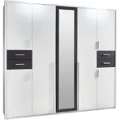 Wimex Armoire Vegas pour chambre à coucher, finition au choix : blanc / graphite