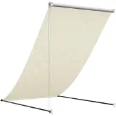 vidaXL Marquise rétractable Crème 100x150 cm Tissu et acier