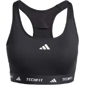 Adidas Soutien-gorge de sport 'TECHFIT' noir / blanc
