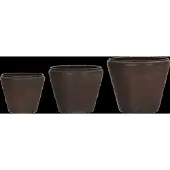 House Doctor Jardinières entonnoir marron antique lot de 3 pièces