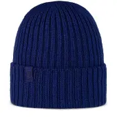 Buff Knitted Beanie Bleu