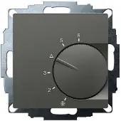 Eberle Régulateur d'ambiance encastré UTE 1002 Anthracite 55x55 mm, température 5-30 C, AC 24V
