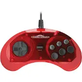 Retro-Bit SEGA MD Controller Crimson Red (Sega Mega Drive), Manette, Rouge