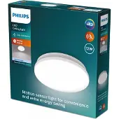 Philips Plafonnier Led Acuna Rond Lumière Du Jour Avec Détection De Mouvement -