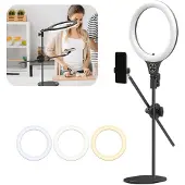 Ulanzi Lampe à anneau 10" avec support de téléphone