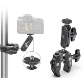 Ulanzi R094 Super pince crabe avec double rotule 360°, bras magique avec filetage 1/4"-20 et 3/8"-16