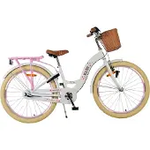Volare Vélo enfant Blossom - Fille - 24 pouces - Blanc - 3 vitesses
