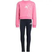 Adidas Survêtement rose / noir / argent