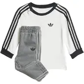 Adidas Ensemble t-shirt manches longues denim Enfants - Blanc, Blanc