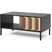Vicco Table basse Eliza noir/chêne 90x50cm avec tiroir, Model 55175