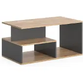 Vicco Table basse Hasso Chêne doré/anthracite 90x49.4cm, Model 55601