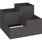 vidaXL Cache-pot de jardin Noir 100 x 100 x 60 cm Acier