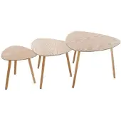 Atmosphera Mileo Set Tables 3 Units Marron