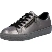 Rieker Chaussures de sport pour femmes , modèle à lacets, couleur argent, style décontracté