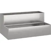 vidaXL Cache-pot de jardin Argent 100 x 60 x 45 cm Acier inoxydable