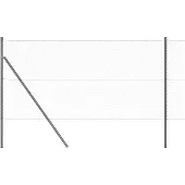 vidaXL Clôture hexagonale à fixer au sol, 25 x 1,4 m, acier revêtu de PVC