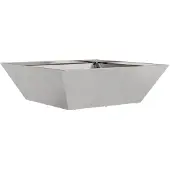 vidaXL Cache-pot de jardin Argent 50 x 50 x 15 cm Acier inoxydable