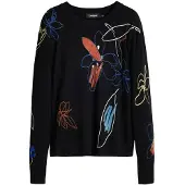 Desigual Pull-over bleu / homard / noir / blanc
