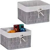 Relaxdays Kit de paniers de rangement (31 cm, 2x)