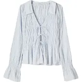 Bershka Chemisier bleu-gris