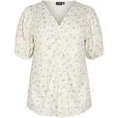 Zizzi Chemisier 'Vlili' bleu clair / vert clair / blanc
