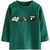 Next T-Shirt marron / vert / noir / blanc