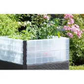 Garantia Ergo Quadro Turbo Hochbeet M 75 + Wachstumsmodul Farbe wood, 80x60 cm