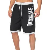Lonsdale Shorts de bain 'Clennell' noir / blanc