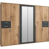 Wimex Armoire Vegas pour chambre à coucher, finition au choix : chêne planches / graphite