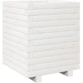 vidaXL Jardinière blanc 40x40x49,5 cm bois de pin massif