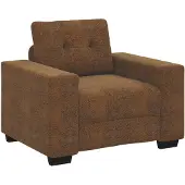 vidaXL Fauteuil de salon marron 100 cm en simili cuir