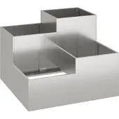 vidaXL Pot de fleurs de jardin argenté 80 x 80 x 60 cm acier inoxydable