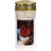 Magni Bougie commémorative 70x170mm coeur/glace