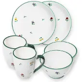 Gmundner Keramik Streublumen, petit déjeuner de chalet Cup pour 2 p.(6pcs)