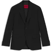 HUGO pour homme. 50540159 Blazer Karl noir (102), Casuel, Fête, Classique, Polyester