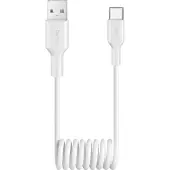 Puro Câble spiralé en TPU, USB-A vers USB-C, 1 m